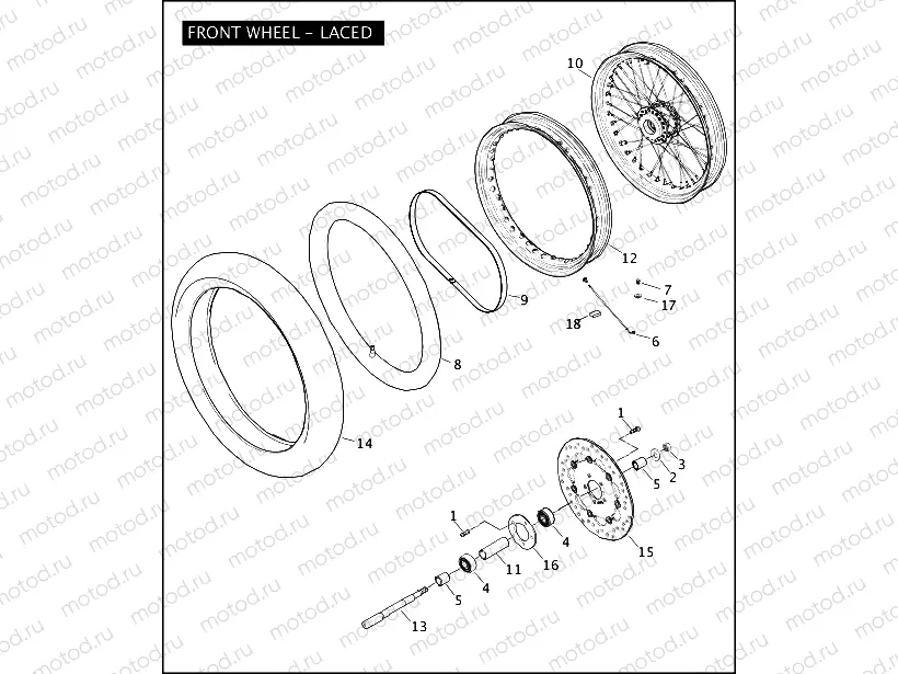 FRONT WHEEL - LACED