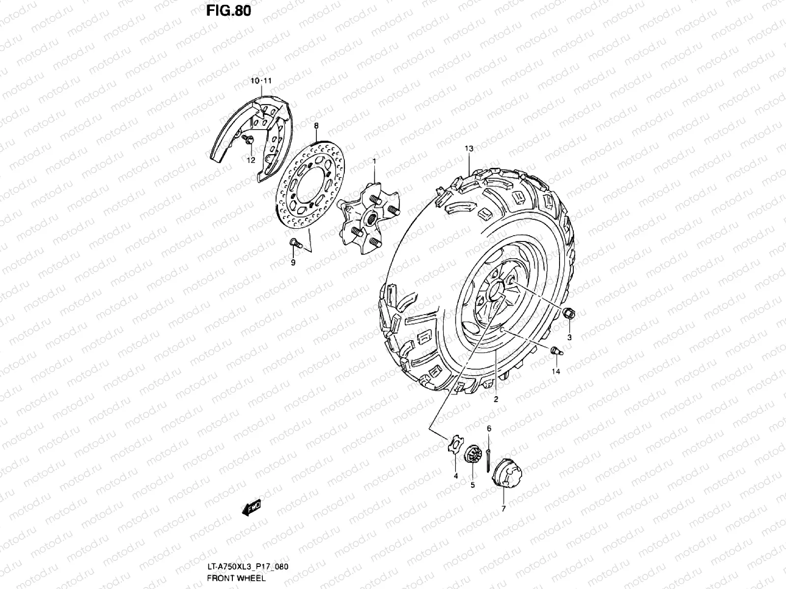 FRONT WHEEL (LT-A750XZL3 P17)