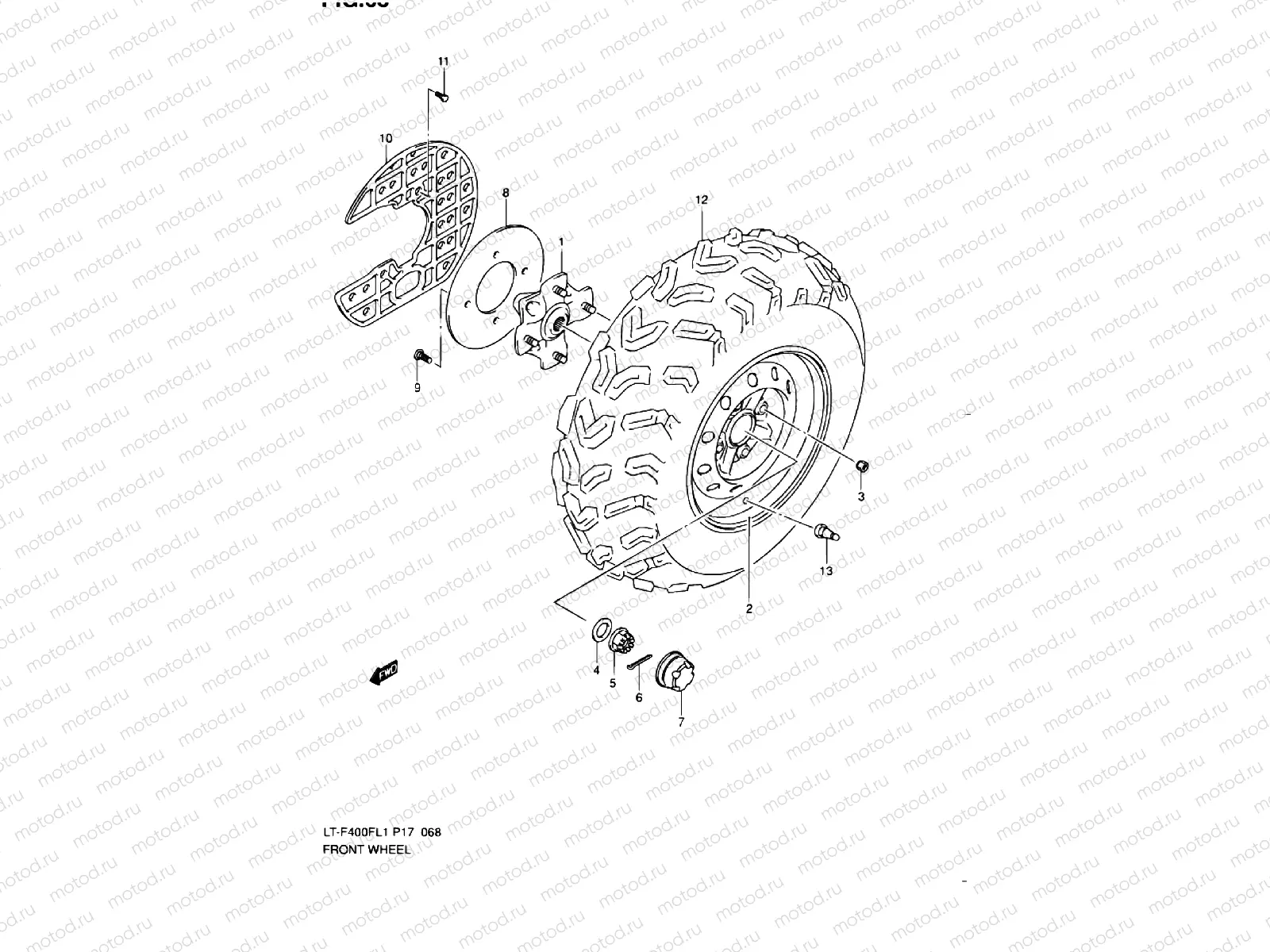 FRONT WHEEL (LT-F400FL1 P17)