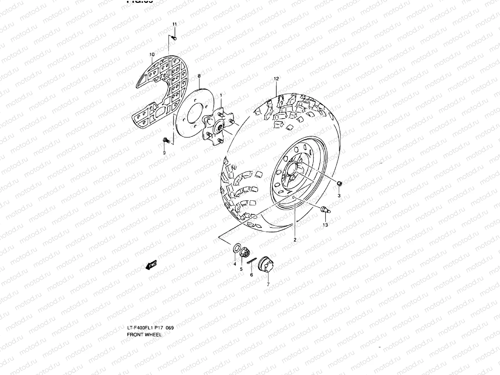 FRONT WHEEL (LT-F400FL1 P24)