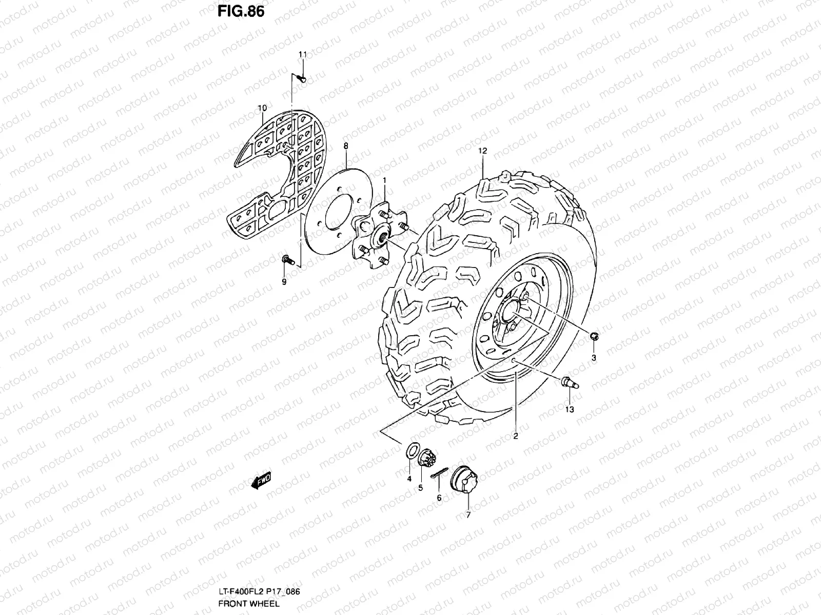 FRONT WHEEL (LT-F400FZL2 P17)