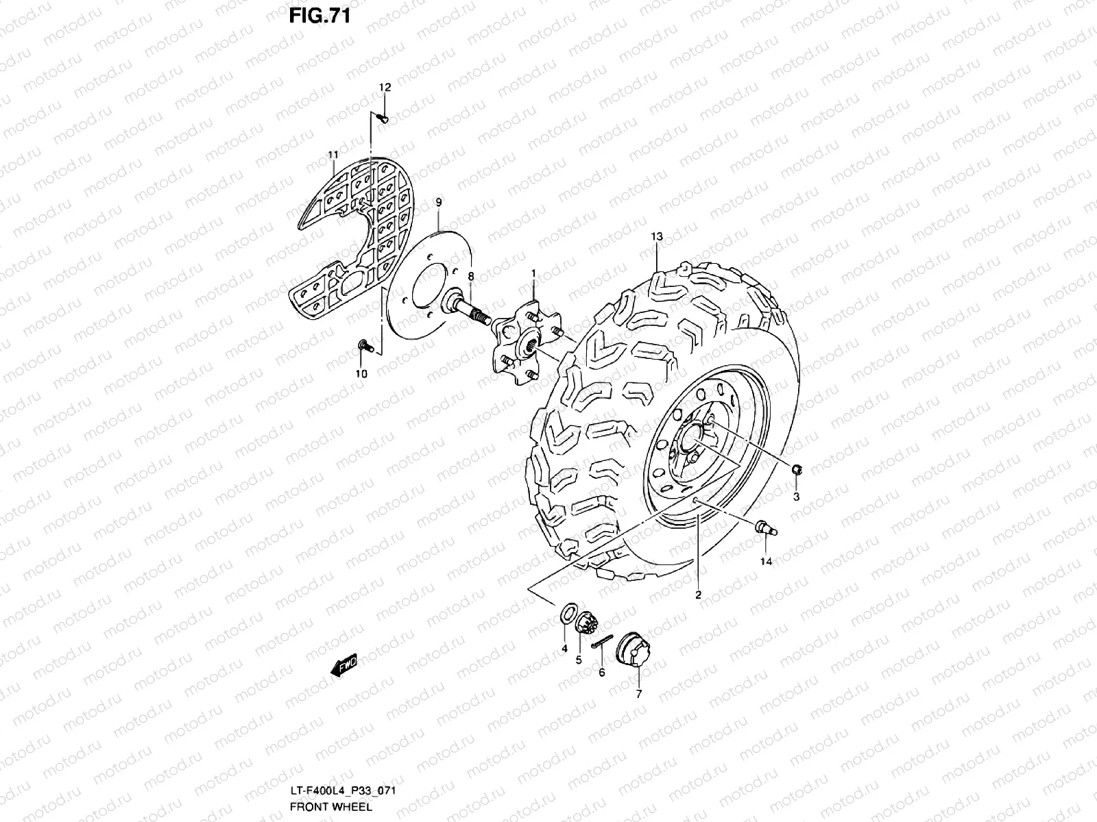 FRONT WHEEL (LT-F400L4 P33)