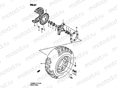 FRONT WHEEL (LT-R450ZL1 E19)