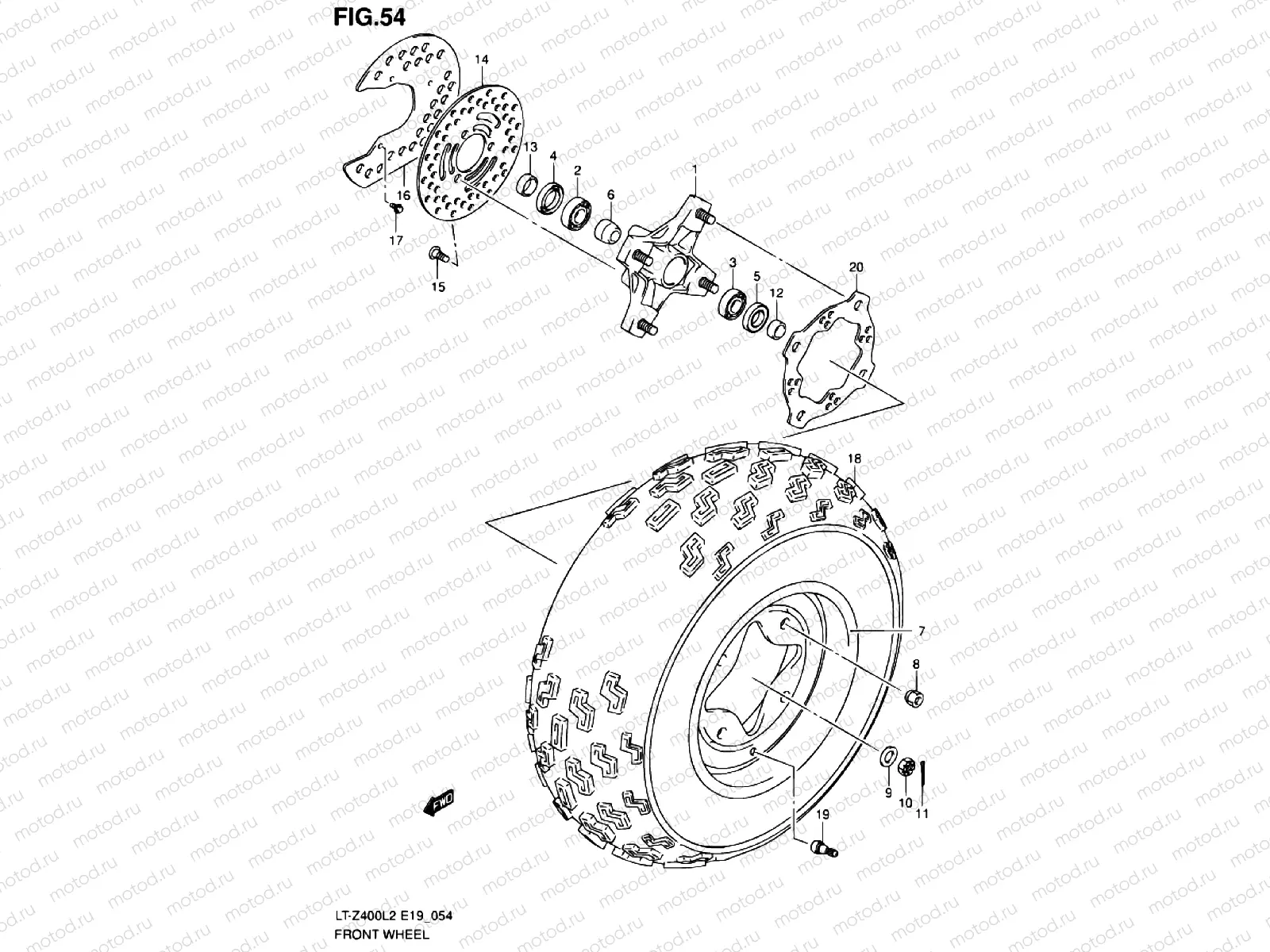 FRONT WHEEL (LT-Z400ZL2 E19)
