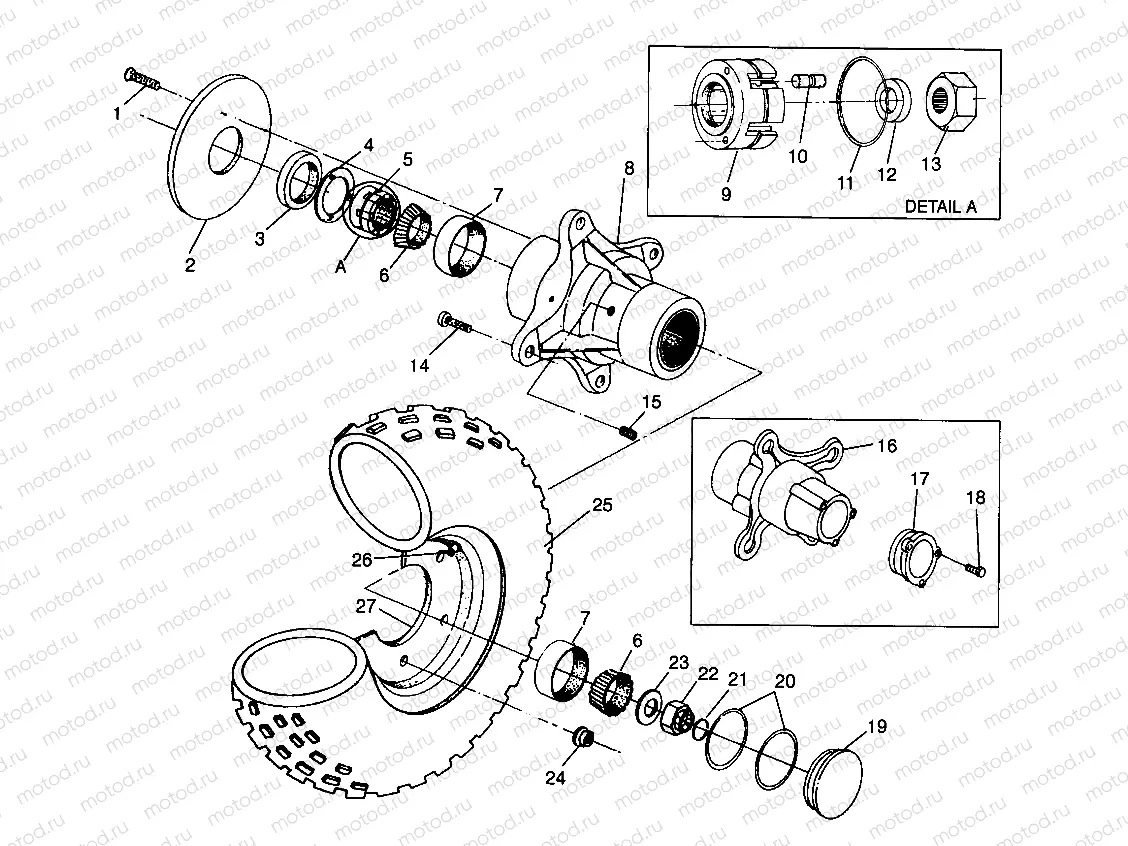 FRONT WHEEL Magnum 6X6 W968744 and Magnum 6X6 Swedish S968744 (4936073607B008) | FRONT WHEEL Magnum 6X6 W968744 and Magnum 6X6 Swedish S968744 (4936073607B008)