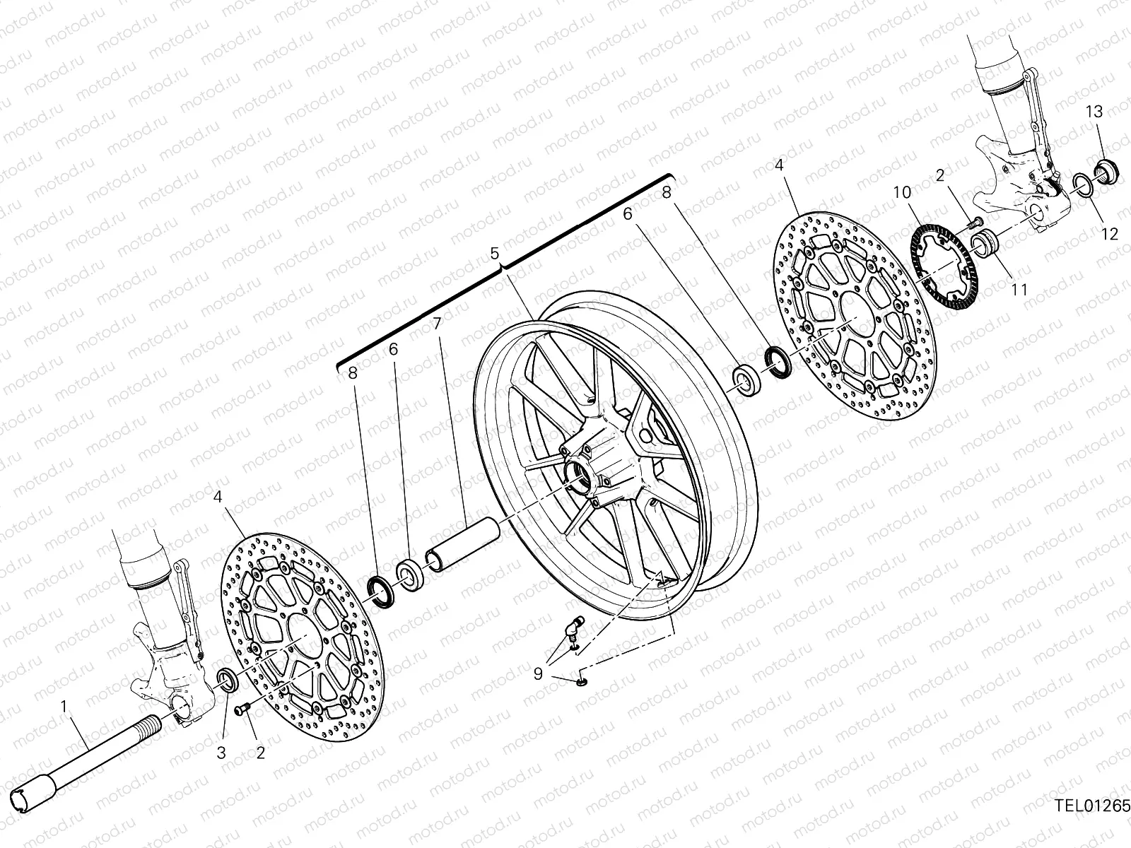 FRONT WHEEL [MOD:DVL1260S]