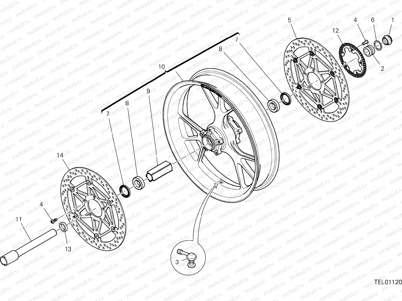 FRONT WHEEL [MOD:MS1260PP]