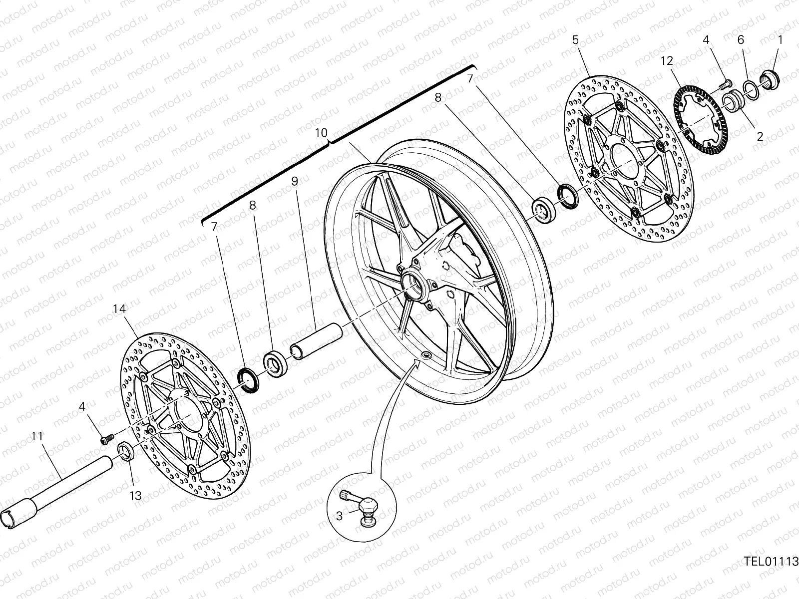 FRONT WHEEL [MOD:MS1260SA]
