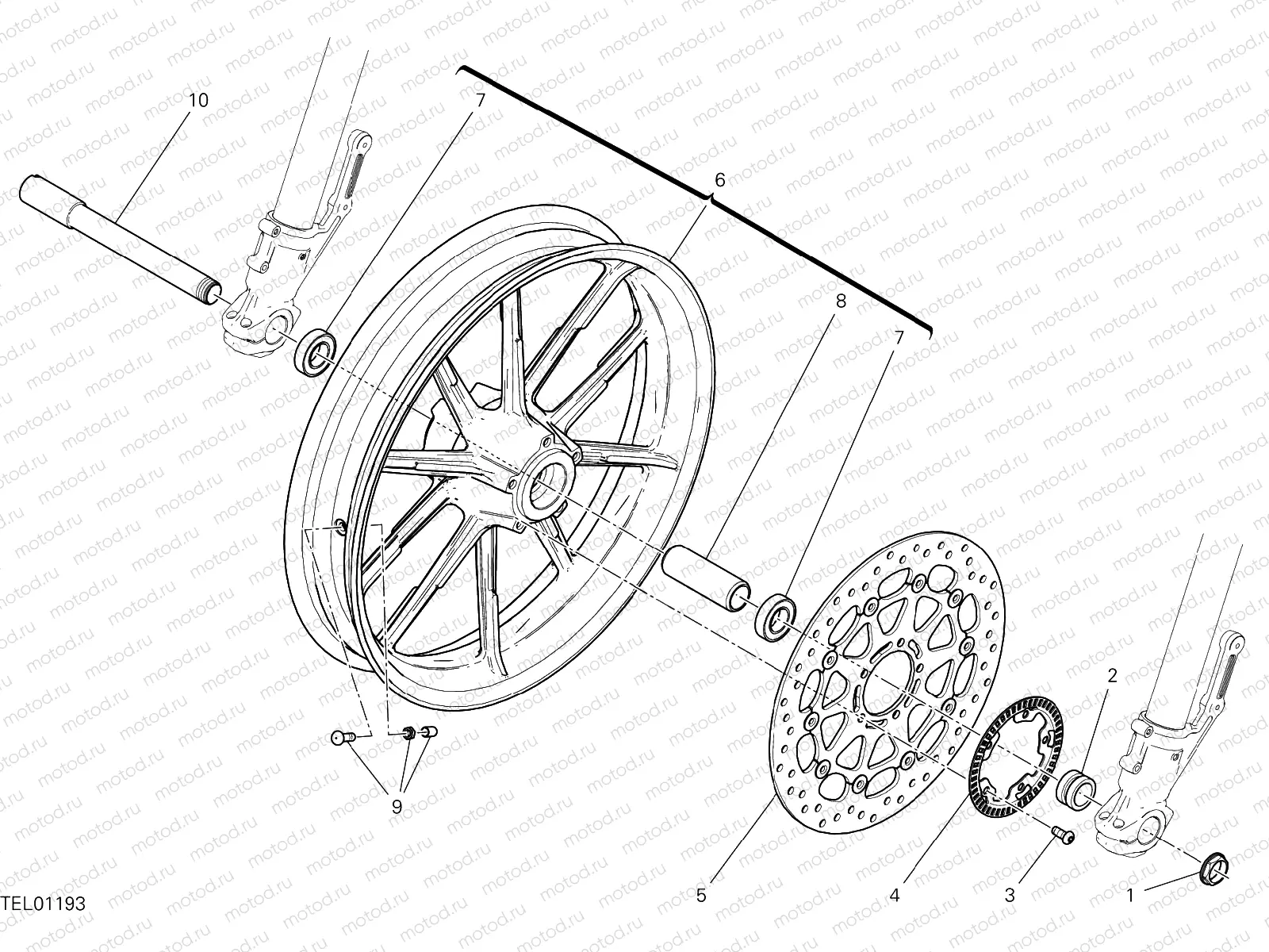 FRONT WHEEL [MOD:SCR800DK]