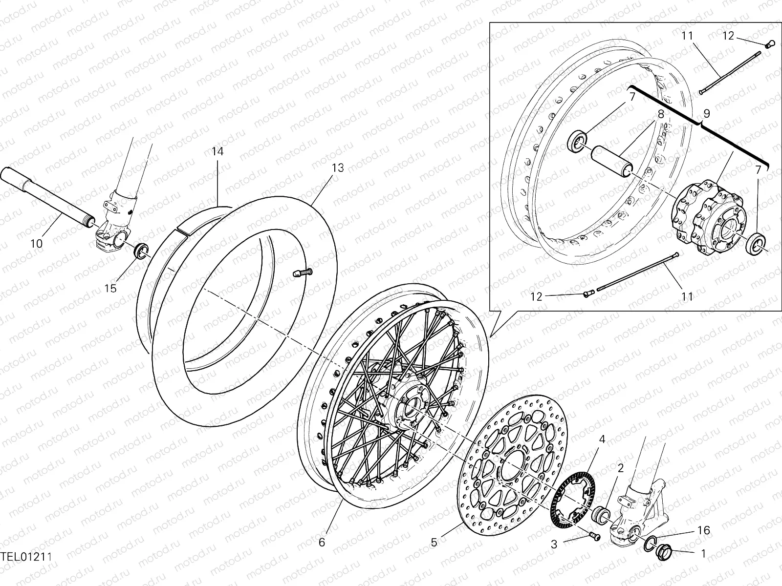 FRONT WHEEL [MOD:SCR800FH]