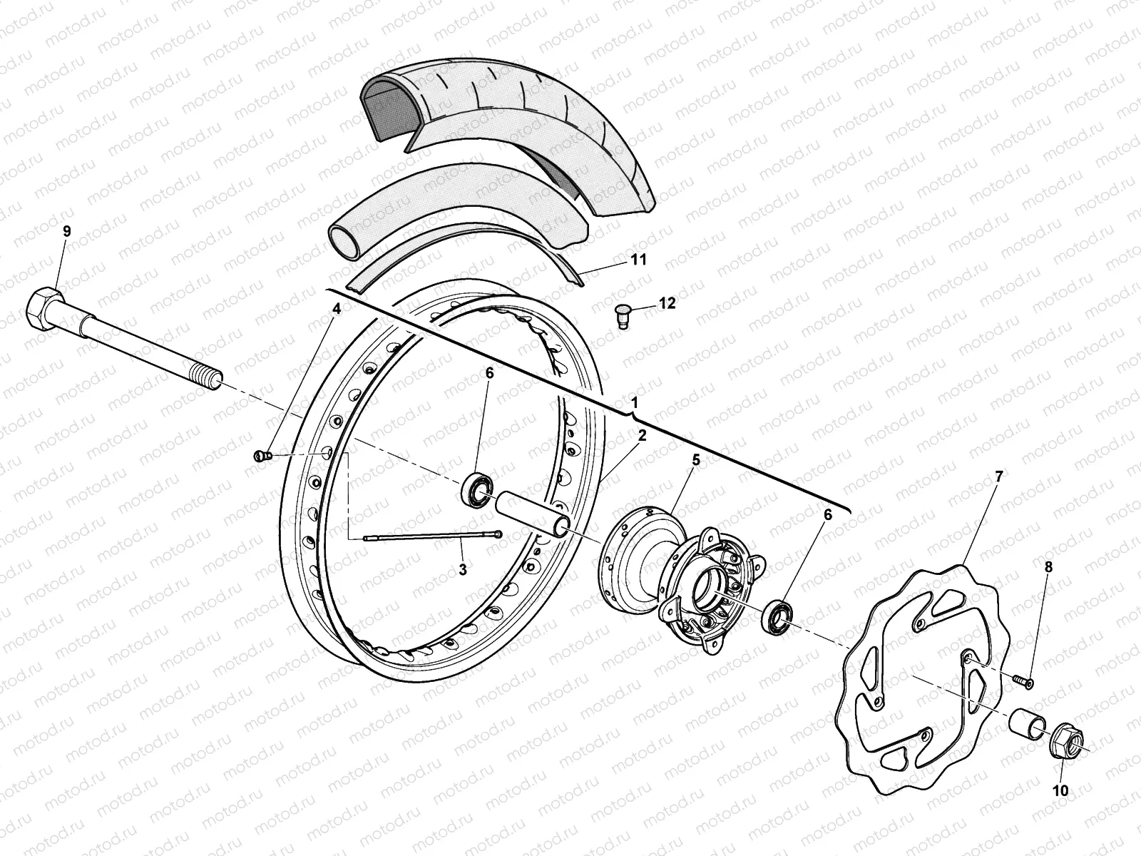 FRONT WHEEL (SM 50)