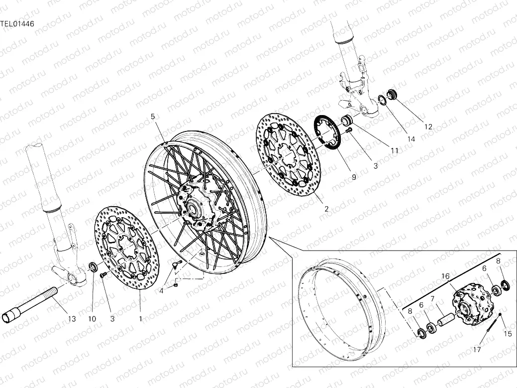 Front Wheel Spoked
