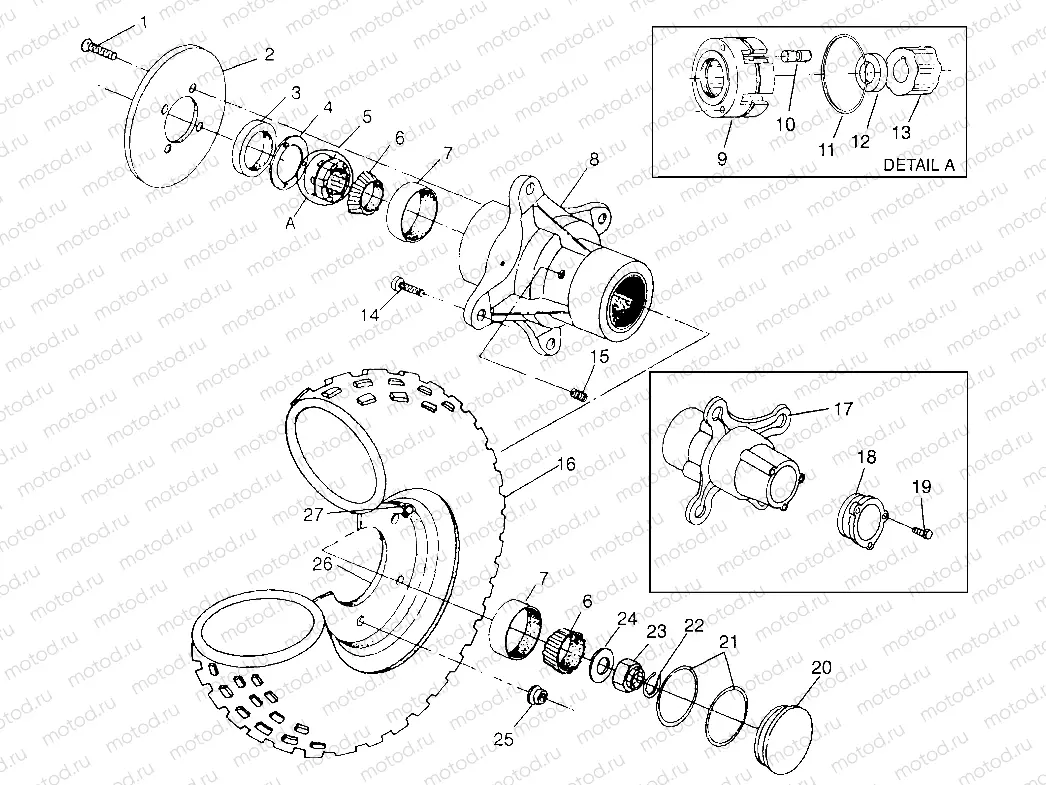 FRONT WHEEL Sportsman 4x4 W968040 (4935943594B007) | FRONT WHEEL Sportsman 4x4 W968040 (4935943594B007)