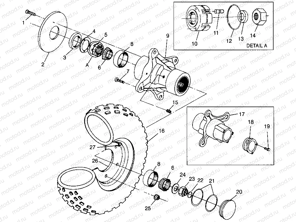 FRONT WHEEL SPORTSMAN 500 W969244 and SWEDISH SPORTSMAN 500 S969244 (4936093609B006) | FRONT WHEEL SPORTSMAN 500 W969244 and SWEDISH SPORTSMAN 500 S969244 (4936093609B006)