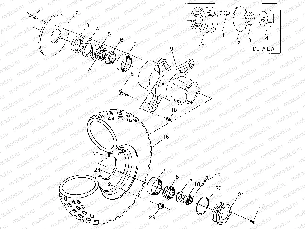 FRONT WHEEL  SPORTSMAN 500 W97CH50A (4939993999B007) | FRONT WHEEL  SPORTSMAN 500 W97CH50A (4939993999B007)