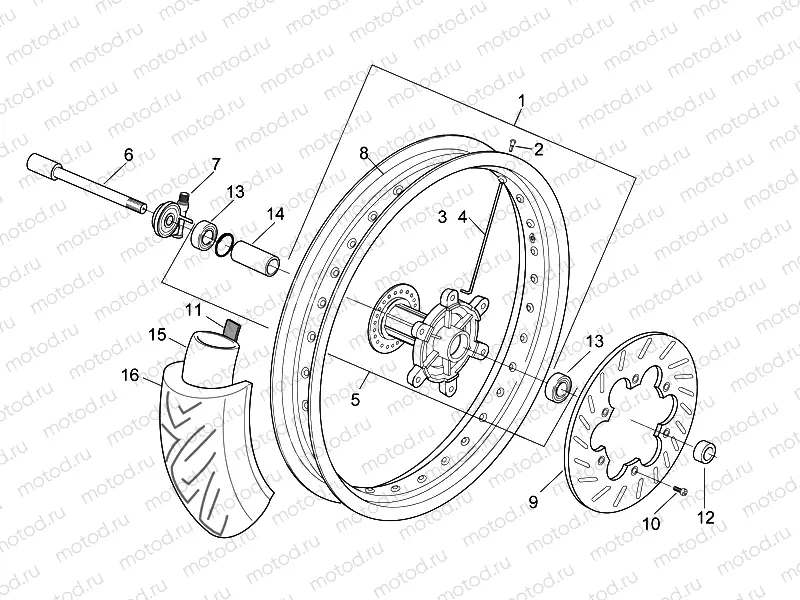 Front wheel - SUPERMOTARD