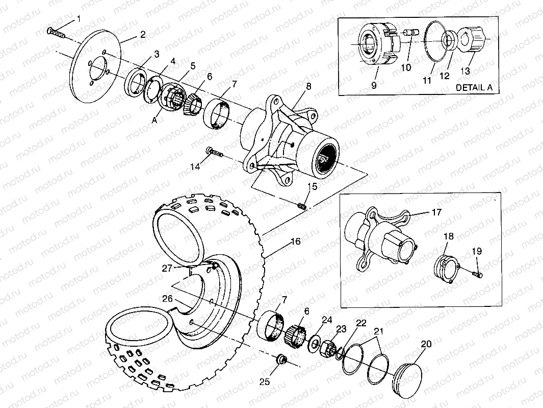 FRONT WHEEL XPLORER 300 W969130 (4935903590B006) | FRONT WHEEL XPLORER 300 W969130 (4935903590B006)