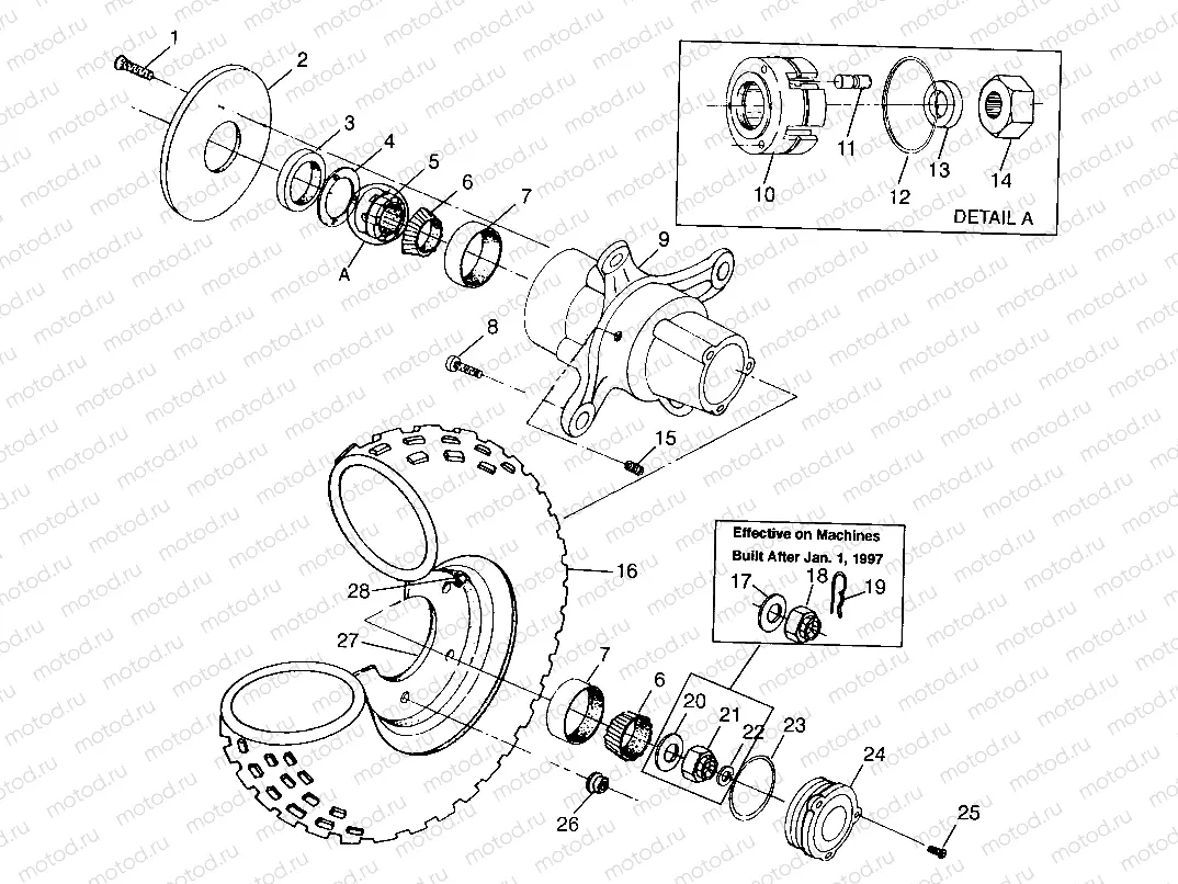 FRONT WHEEL XPLORER 300 W97CC28C (4939813981B007) | FRONT WHEEL XPLORER 300 W97CC28C (4939813981B007)