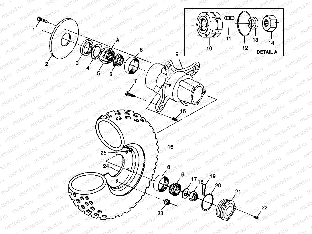 FRONT WHEEL XPLORER 400L W98CC38C (4945414541B006) | FRONT WHEEL XPLORER 400L W98CC38C (4945414541B006)