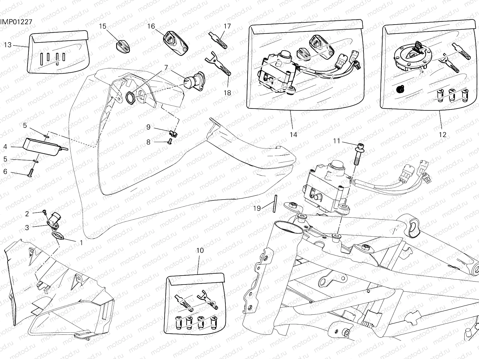 FRONT WIRING HARNESS [MOD:MS950SSW]