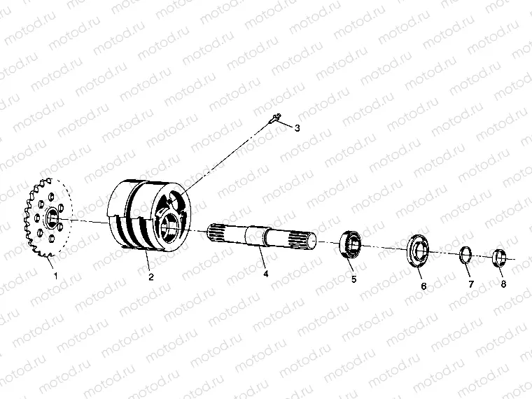 FRONTTIGHTENER ASSEMBLY 6X6 250 W938727 (4924092409013A) | FRONTTIGHTENER ASSEMBLY 6X6 250 W938727 (4924092409013A)