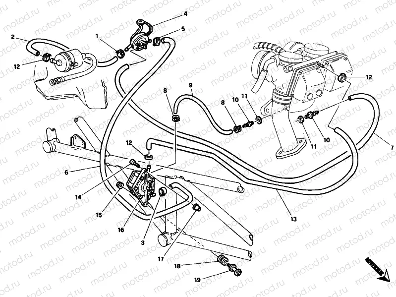 FUEL PUMP DM 006830 » INTAKE, CARBURETTOR