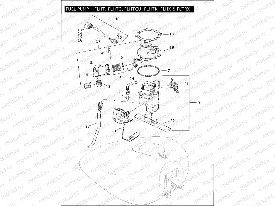 FUEL PUMP - FLHT, FLHTC, FLHTCU, FLHTK, FLHX & FLTRX