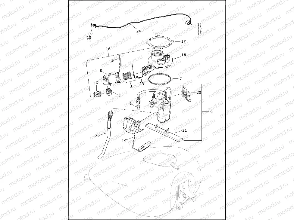 FUEL PUMP - FLHT, FLHTK, FLHX, FLHXS, FLTRK, FLTRX AND FLTRXS