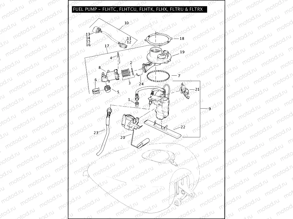 FUEL PUMP - FLHTC, FLHTCU, FLHTK, FLHX, FLTRU & FLTRX