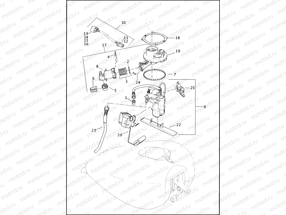 FUEL PUMP - FLHTC, FLHTCU, FLHTK, FLHX, FLTRU & FLTRX