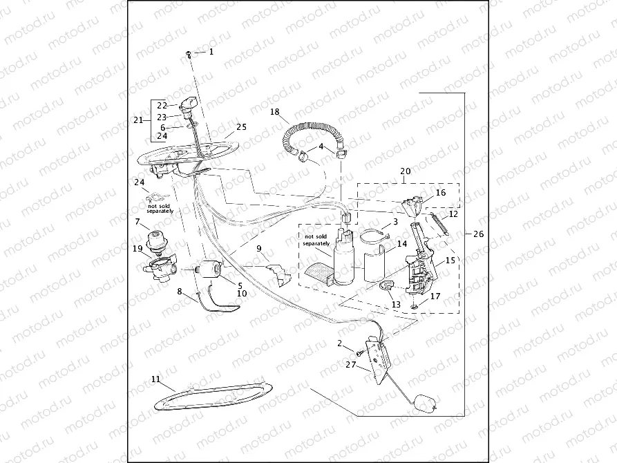 FUEL PUMP, FUEL INJECTED - FLHPI & FLHPEI