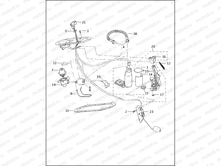 FUEL PUMP, FUEL INJECTED - FLHPI & FLHPEI