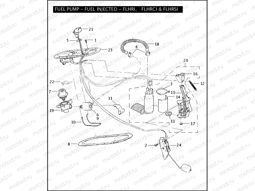 FUEL PUMP - FUEL INJECTED - FLHRI, FLHRCI & FLHRSI