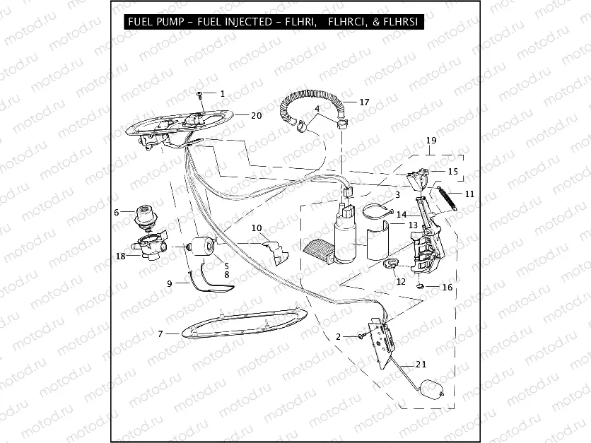 FUEL PUMP, FUEL INJECTED - FLHRI, FLHRCI & FLHRSI