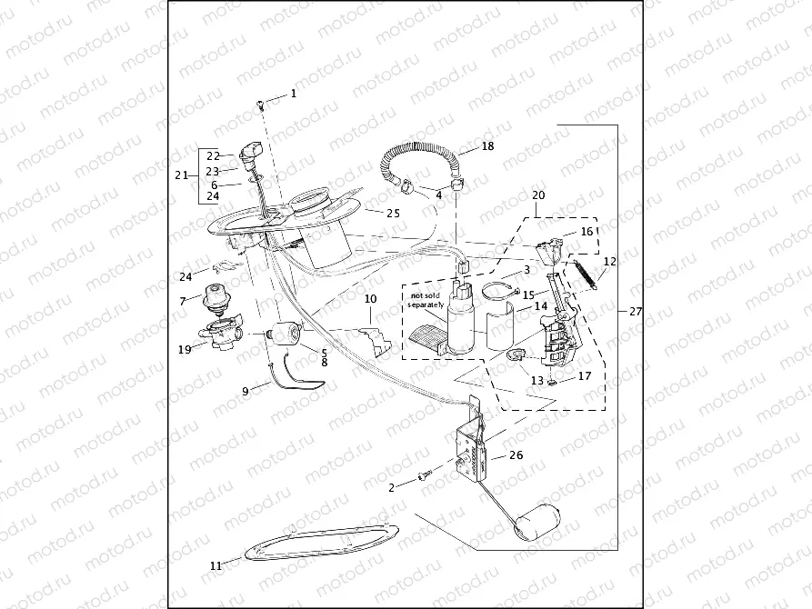 FUEL PUMP, FUEL INJECTED - FLHTPI