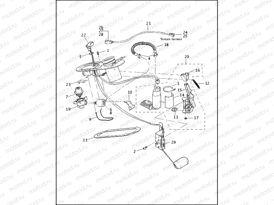 FUEL PUMP, FUEL INJECTED - FLHTPI
