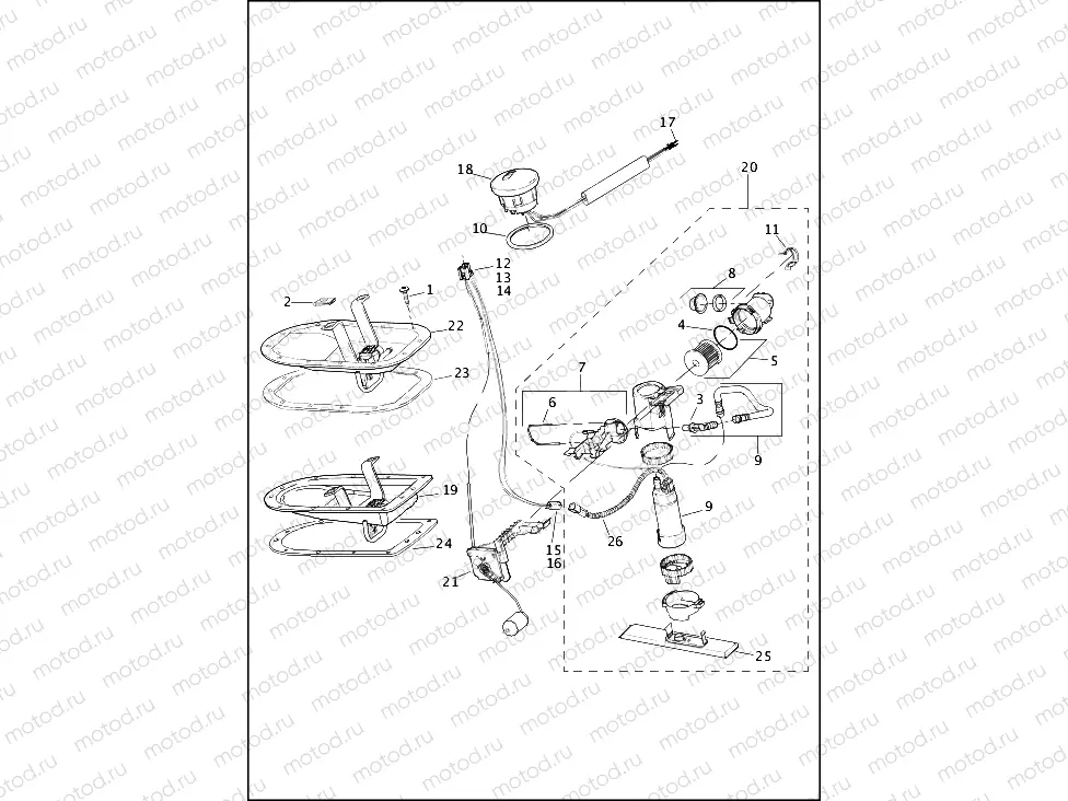 FUEL PUMP, SENDER, TOP PLATE