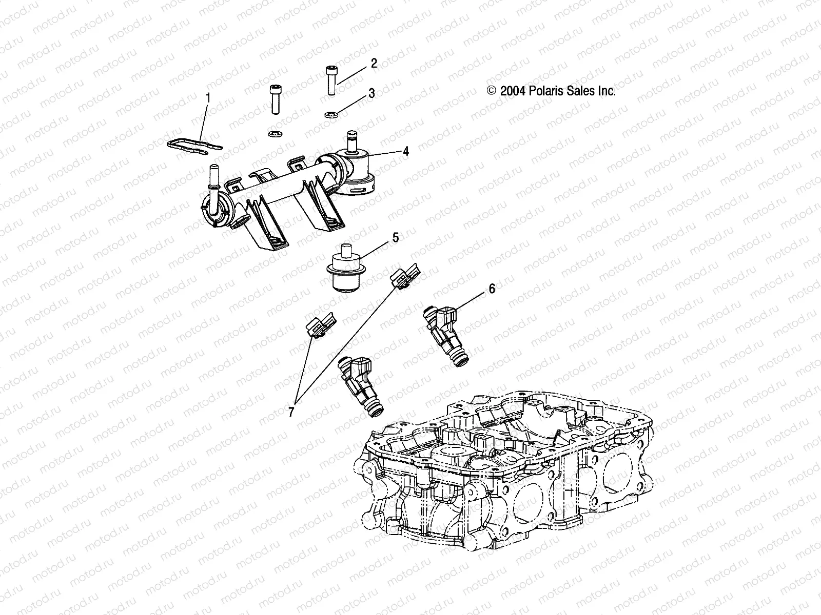 FUEL RAIL - W045304CA/IA/CB/IB/CC/IC (4990559055C09) | FUEL RAIL - W045304CA/IA/CB/IB/CC/IC (4990559055C09)