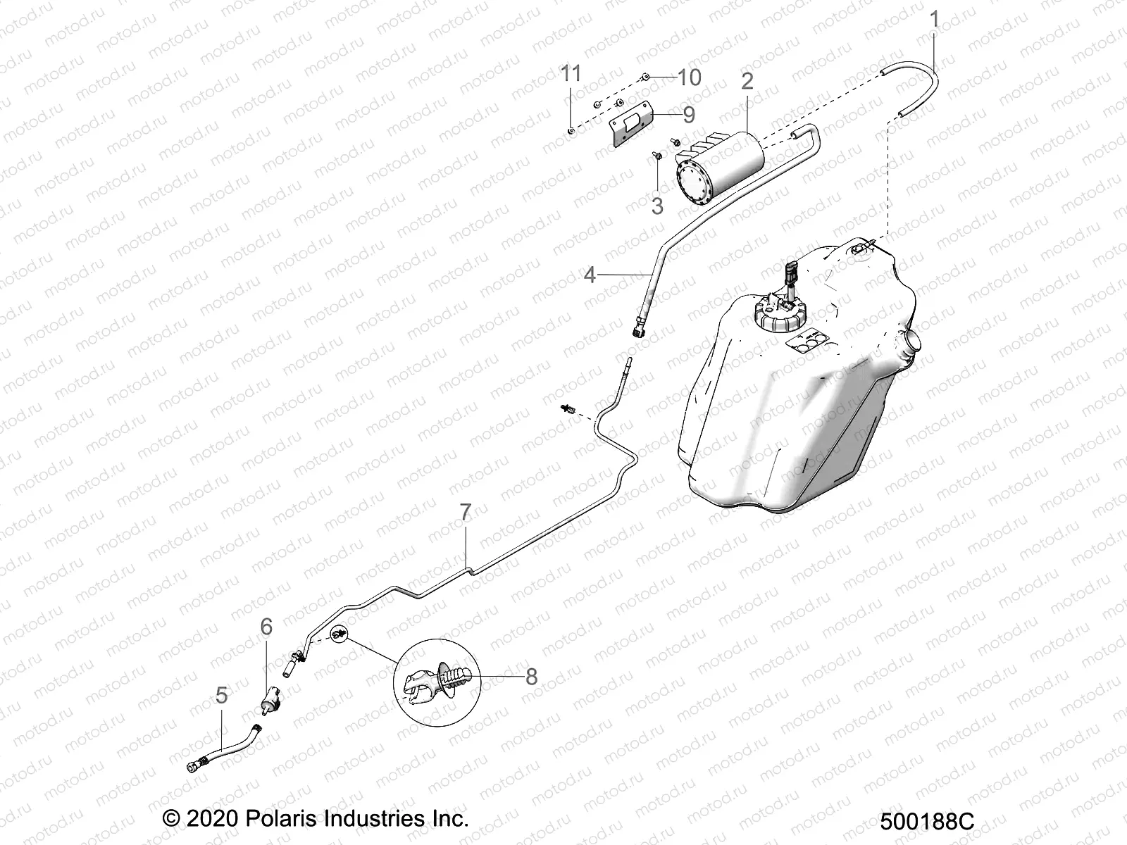 FUEL SYSTEM | FUEL SYSTEM, EVAPORATIVE (CALIFORNIA ONLY) - T21AARGBB/SGDB (500188C)