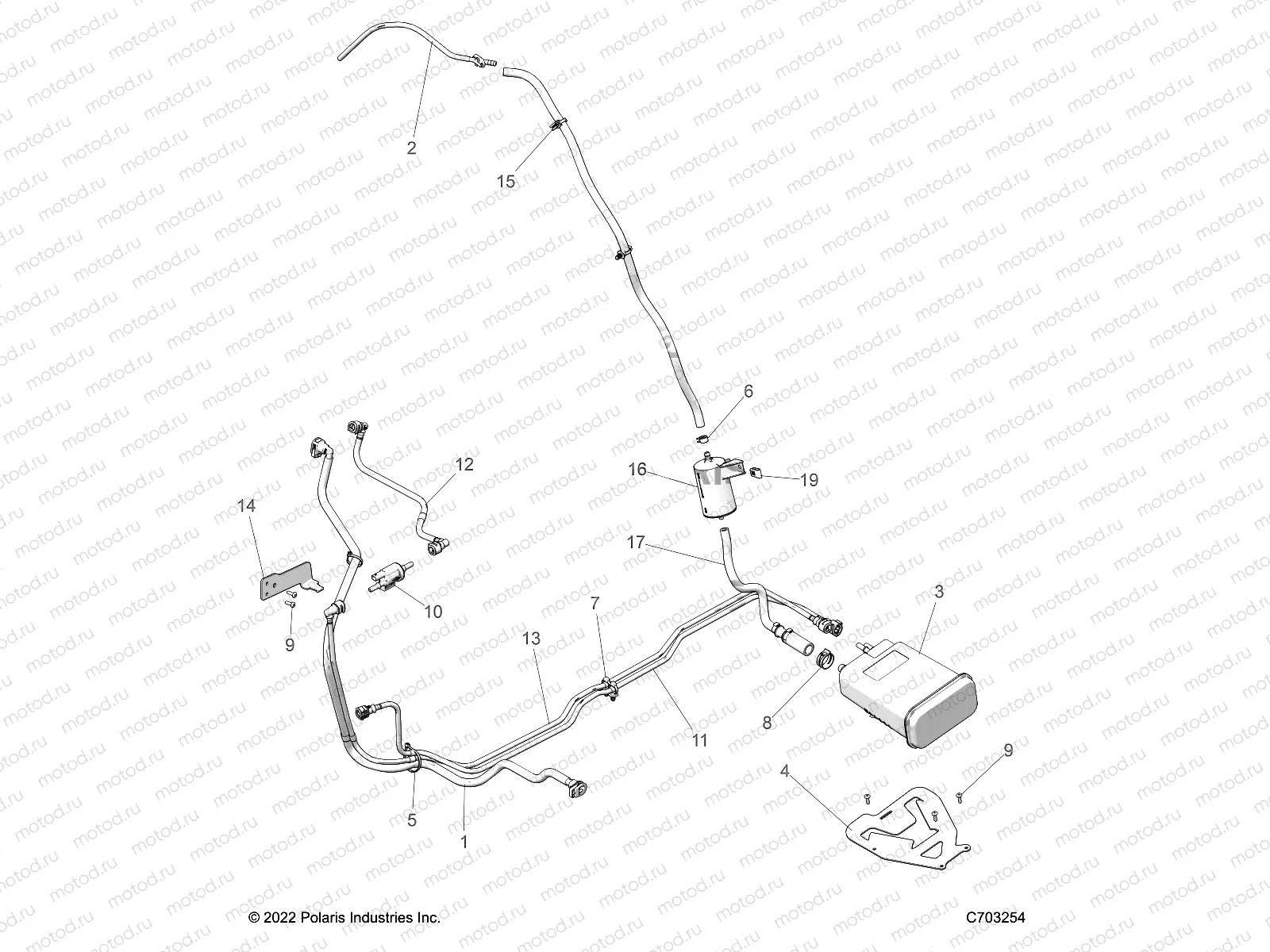 FUEL SYSTEM | FUEL SYSTEM, FUEL LINES, EVAP - Z23RGD2KBJ/BK (C703254)
