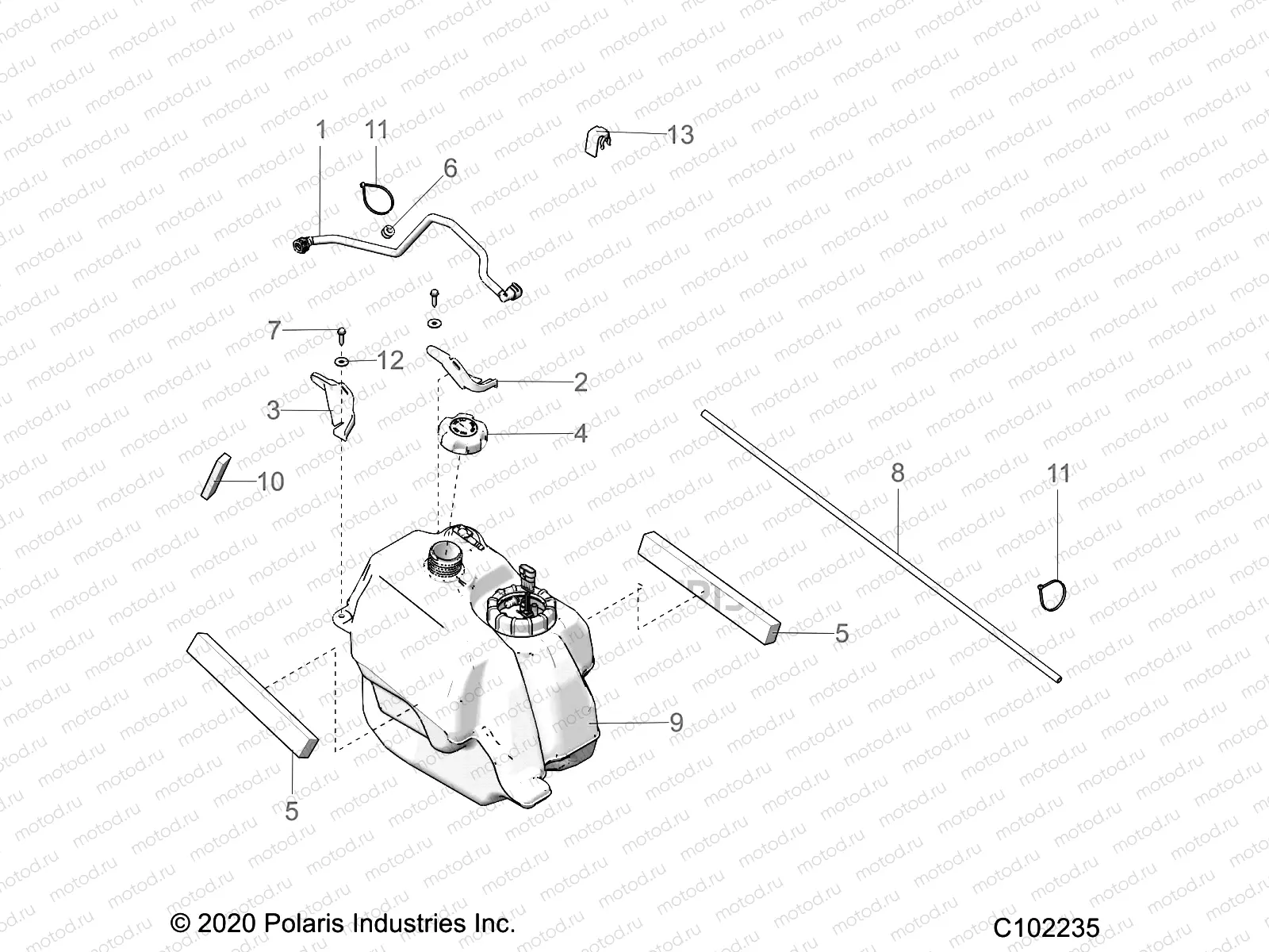 FUEL SYSTEM | FUEL SYSTEM, FUEL TANK ASM. - A23SDA57A5/E57A4 (C102235)