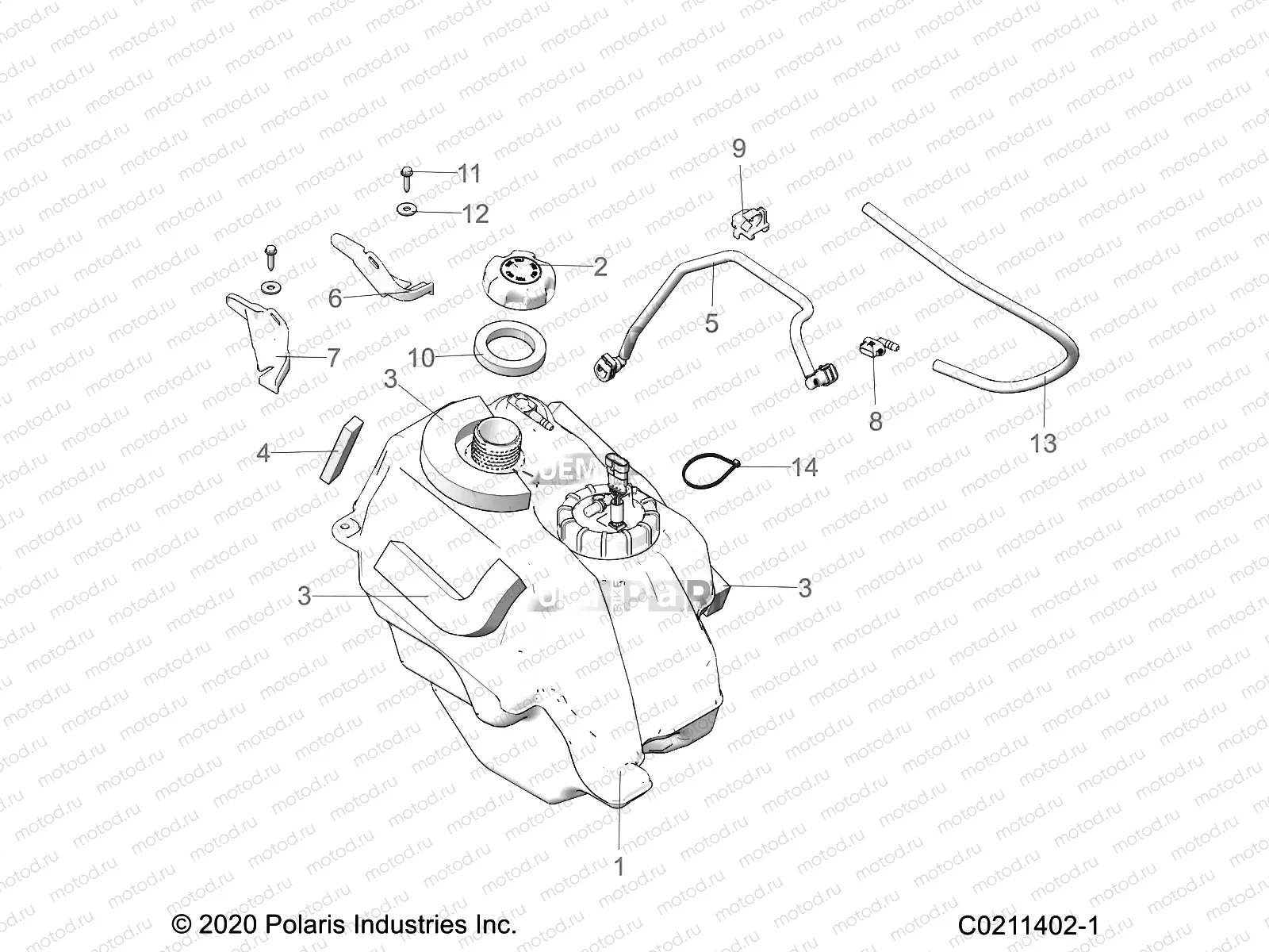 FUEL SYSTEM | FUEL SYSTEM, FUEL TANK ASM. - A23SEE57A1/A3/A6/A9 (C0211402-1)