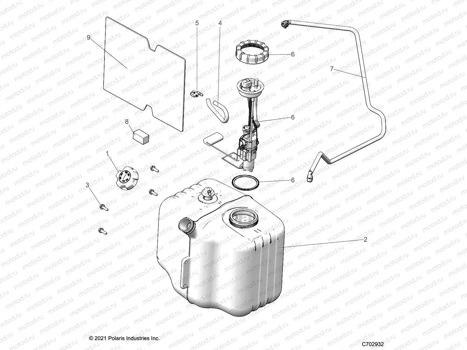 FUEL SYSTEM | FUEL SYSTEM, FUEL TANK ASM. - R22MAA50J7  (C702932)