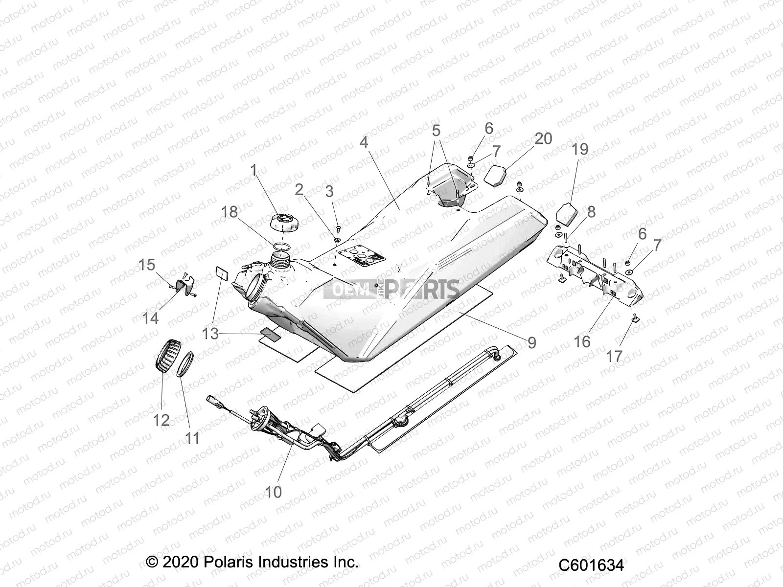 FUEL SYSTEM | FUEL SYSTEM, FUEL TANK ASM. - S21TLC8RS/8RE ALL OPTIONS (C601634)
