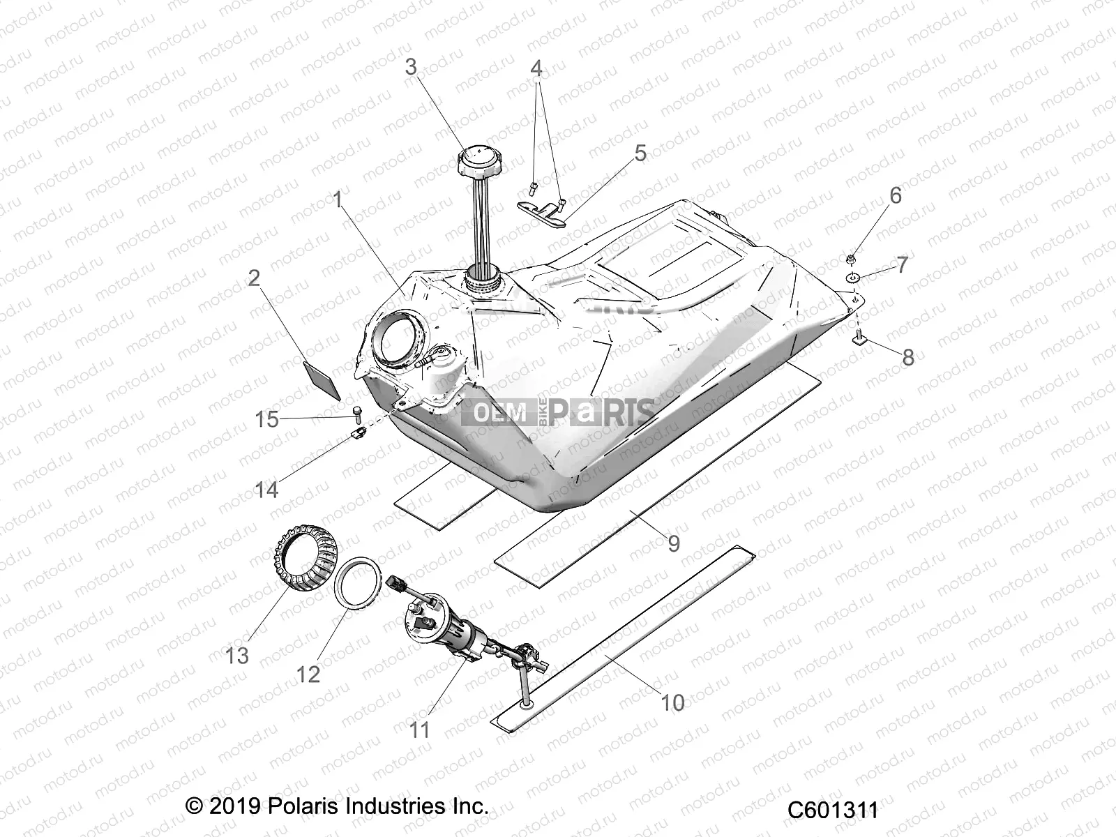FUEL SYSTEM | FUEL SYSTEM, FUEL TANK ASM. - S22EGE8RS/D8RS ALL OPTIONS (C601311)