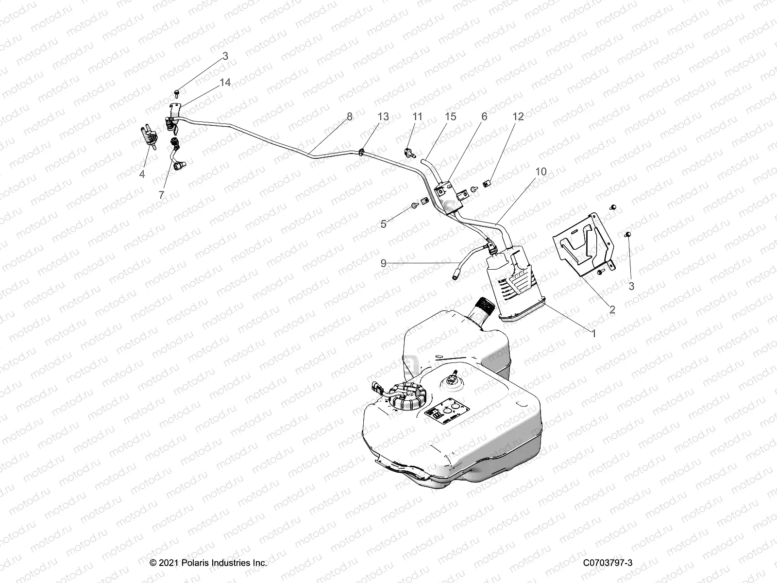 FUEL SYSTEM | FUEL SYSTEM, FUEL TANK EVAP - D22P4E99B4 (C0703797-3)