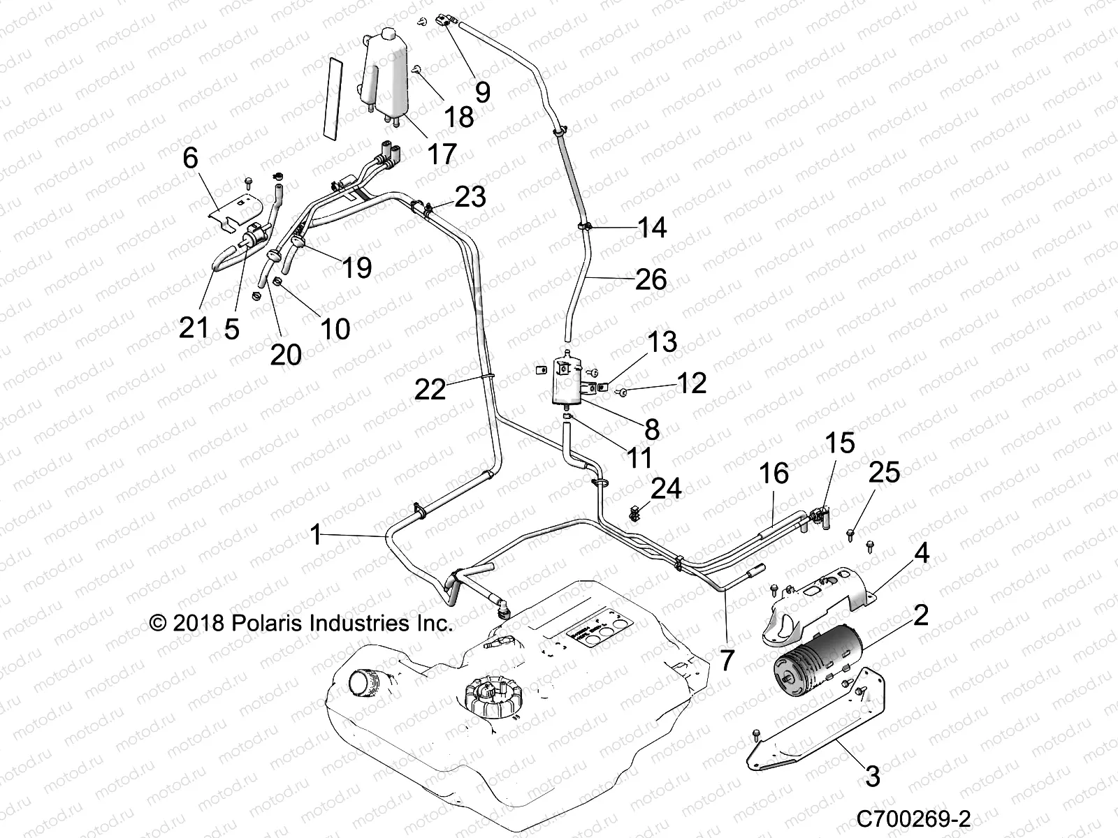 FUEL SYSTEM | FUEL SYSTEM, LINES, EVAP - Z22NAK99BK/BR/NAV99BK/BR (C700269-2)