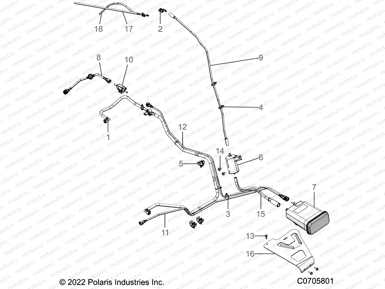 FUEL SYSTEM | FUEL SYSTEM, LINES, EVAP - Z22R4D92BB/BK (C0705801)