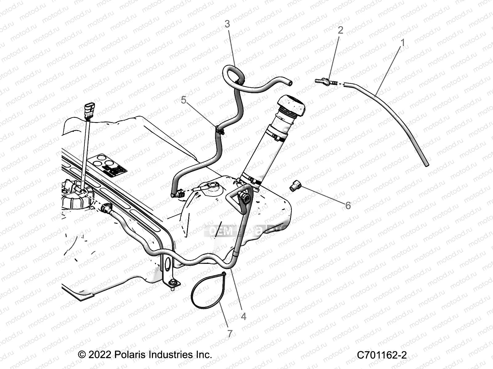 FUEL SYSTEM | FUEL SYSTEM, LINES, STD. - Z22RGE2KAG/BG/RGK2KAN/BN (C701162-02)