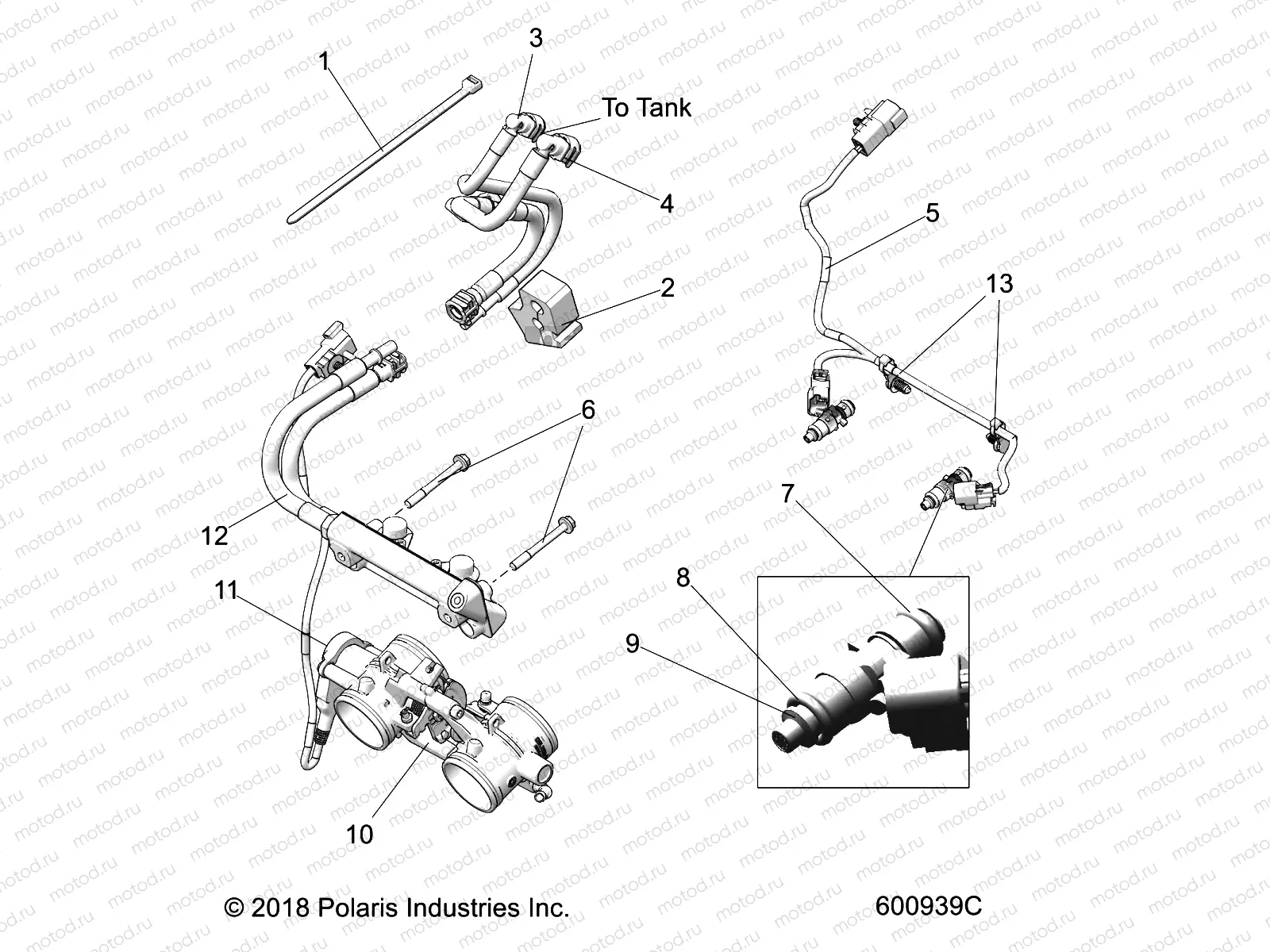 FUEL SYSTEM | FUEL SYSTEM, RAIL, LINES and THROTTLE BODY - S21TKV8RS/8RE ALL OPTIONS (600939C)
